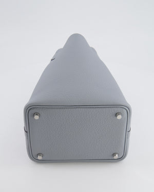 Hermès Picotin Lock Bag 18 in Gris Pantin Clemence Leather with Palladium Hardware