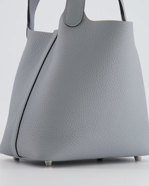 Hermès Picotin Lock Bag 18 in Gris Pantin Clemence Leather with Palladium Hardware