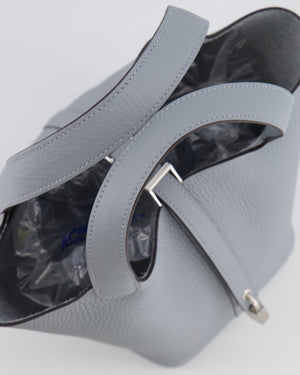 Hermès Picotin Lock Bag 18 in Gris Pantin Clemence Leather with Palladium Hardware