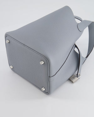 Hermès Picotin Lock Bag 18 in Gris Pantin Clemence Leather with Palladium Hardware