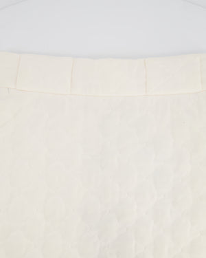 Fendi White Quilted Midi Skirt Size IT 36 (UK 4)