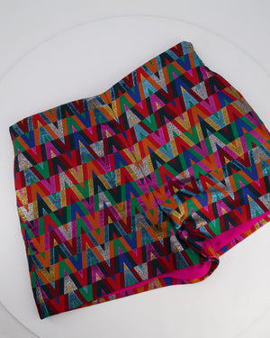 Valentino Pink V-Logo Metallic Shorts Size IT 46 (UK 14)