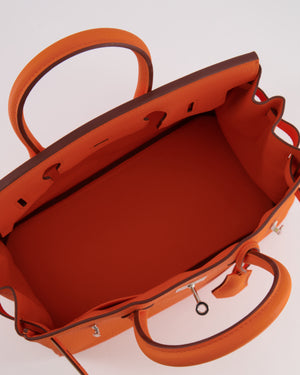Hermès Birkin 30 Retourne Bag in Orange Minium Togo Leather with Palladium Hardware