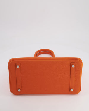 Hermès Birkin 30 Retourne Bag in Orange Minium Togo Leather with Palladium Hardware