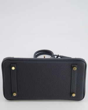 Hermès Birkin 25 Retourne Bag in Gris Misty Togo Leather with Permabrass Hardware