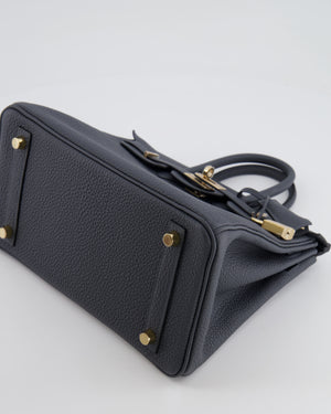 Hermès Birkin 25 Retourne Bag in Gris Misty Togo Leather with Permabrass Hardware