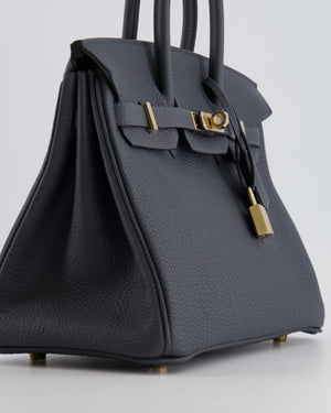Hermès Birkin 25 Retourne Bag in Gris Misty Togo Leather with Permabrass Hardware