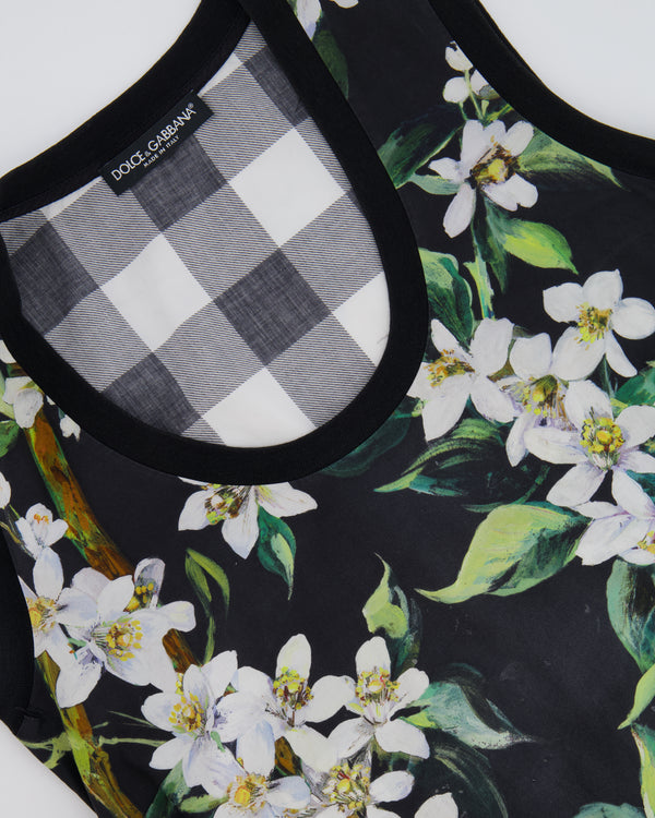 Dolce Gabbana Black and White Print Floral Top Size IT 36 (UK 4)