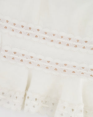 Zimmermann White Top with Lace Detail Size 1 (UK 8/10)