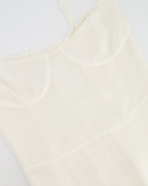 Reformation White Midi Dress with Tie Straps Size US 2 (UK 6)
