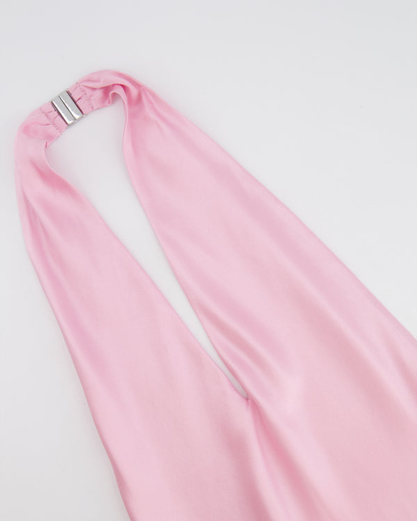 Natalie Rolt Pink Silk Mini Dress with Open Back Detail Size US 0 (UK 4)