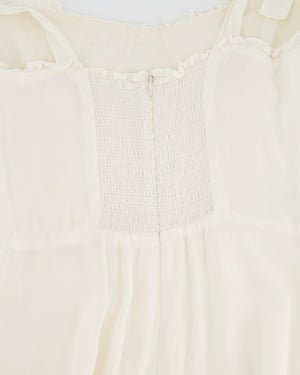 Reformation White Midi Dress with Tie Straps Size US 2 (UK 6)