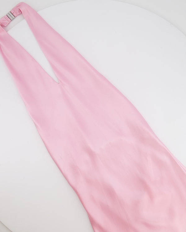 Natalie Rolt Pink Silk Mini Dress with Open Back Detail Size US 0 (UK 4)