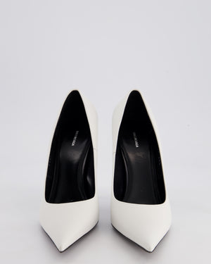 Balenciaga White Knife 110 Leather Pumps Size EU 38.5