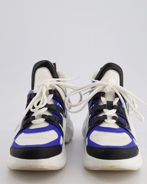 Louis Vuitton Blue & White Archlight Platform Trainers Size EU 39