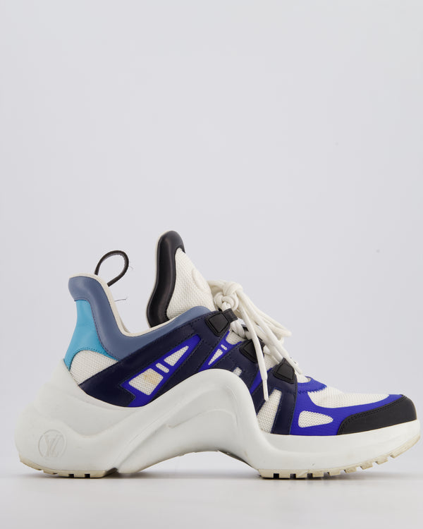 Louis Vuitton Blue & White Archlight Platform Trainers Size EU 39