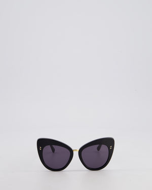 Stella McCartney Black Lunettes De Soleil Sunglasses with Gold Hardware