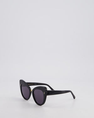 Stella McCartney Black Lunettes De Soleil Sunglasses with Gold Hardware