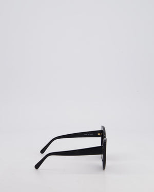 Stella McCartney Black Lunettes De Soleil Sunglasses with Gold Hardware