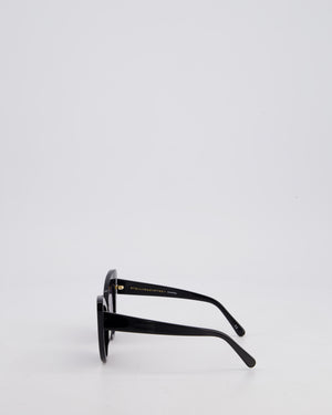 Stella McCartney Black Lunettes De Soleil Sunglasses with Gold Hardware