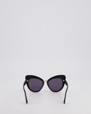 Stella McCartney Black Lunettes De Soleil Sunglasses with Gold Hardware