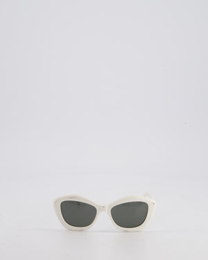 Saint Laurent White SL 68004 Cat-Eye Sunglasses