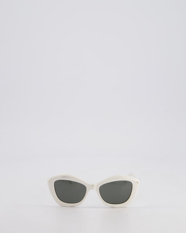 Saint Laurent White SL 68004 Cat-Eye Sunglasses