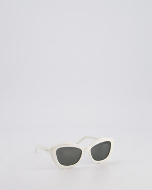 Saint Laurent White SL 68004 Cat-Eye Sunglasses