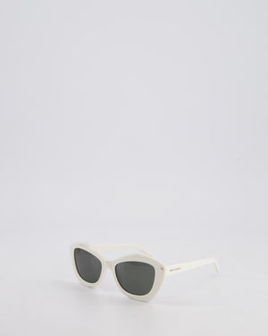 Saint Laurent White SL 68004 Cat-Eye Sunglasses
