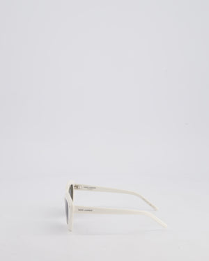 Saint Laurent White SL 68004 Cat-Eye Sunglasses