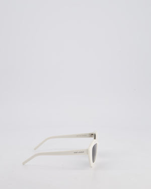 Saint Laurent White SL 68004 Cat-Eye Sunglasses