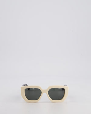Gucci Ivory GG0630S Square Sunglasses with Black Temple Acetate