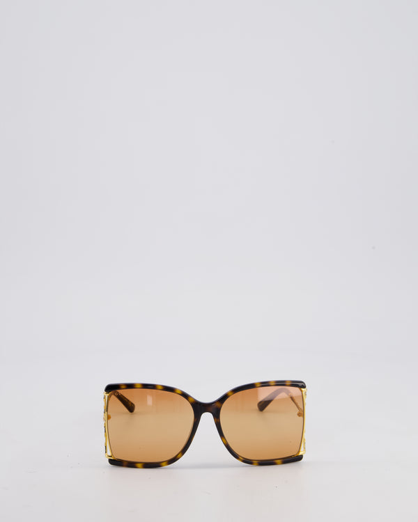 Gucci Brown GG0592S 60mm Square Tortoiseshell Sunglasses