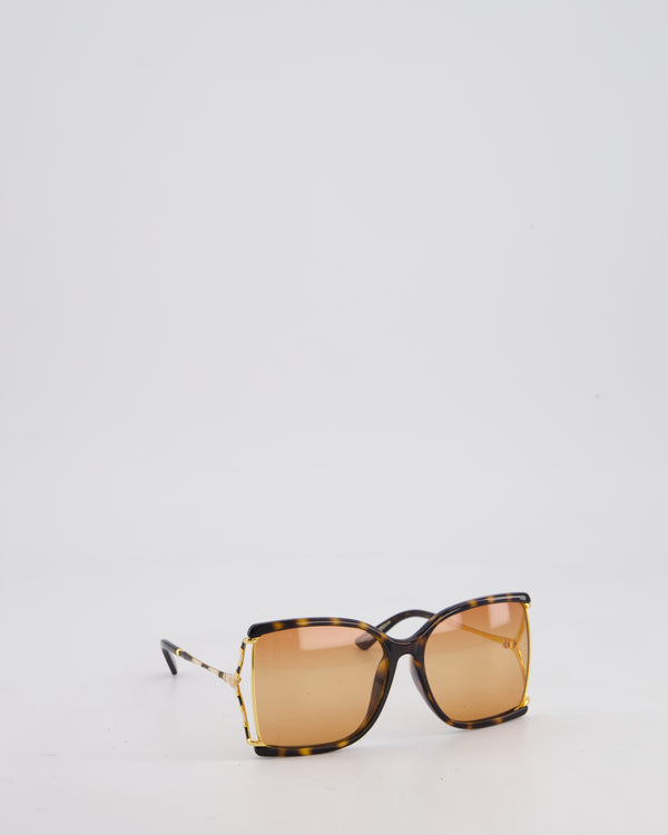 Gucci Brown GG0592S 60mm Square Tortoiseshell Sunglasses