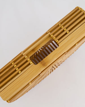 Cult Gaia Brown Ark Acrylic Basket Bag