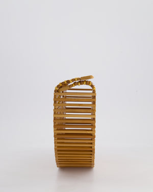 Cult Gaia Brown Ark Acrylic Basket Bag