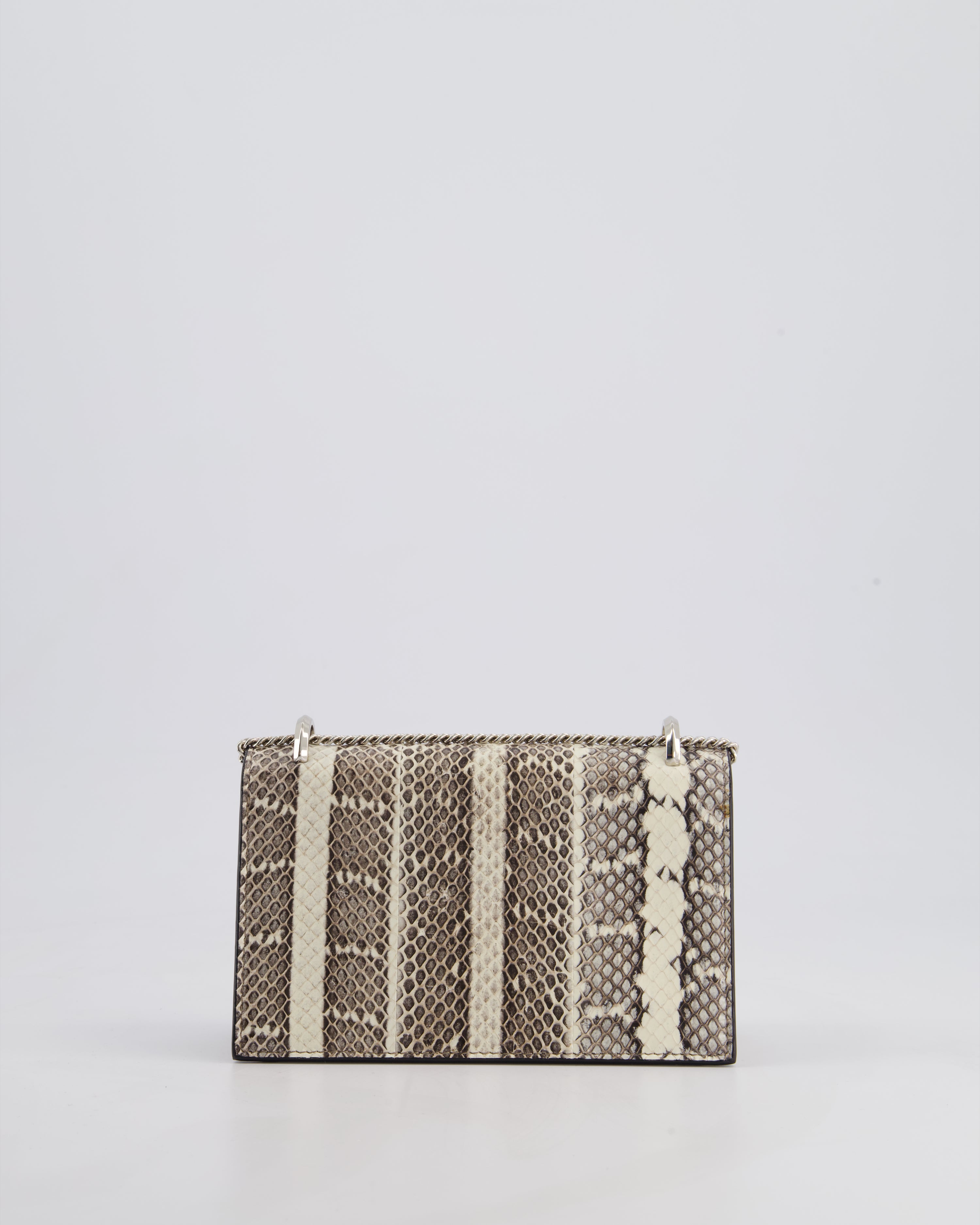 Jimmy Choo Grey Madeline Snakeskin Leather Crossbody Bag Jimmy Choo Grey Madeline Snakeskin Leather Crossbody Bag