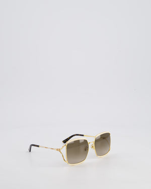 Gucci Ivory GG0593SK 60mm Square Sunglasses with Brown Lenses