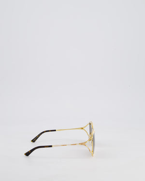 Gucci Ivory GG0593SK 60mm Square Sunglasses with Brown Lenses