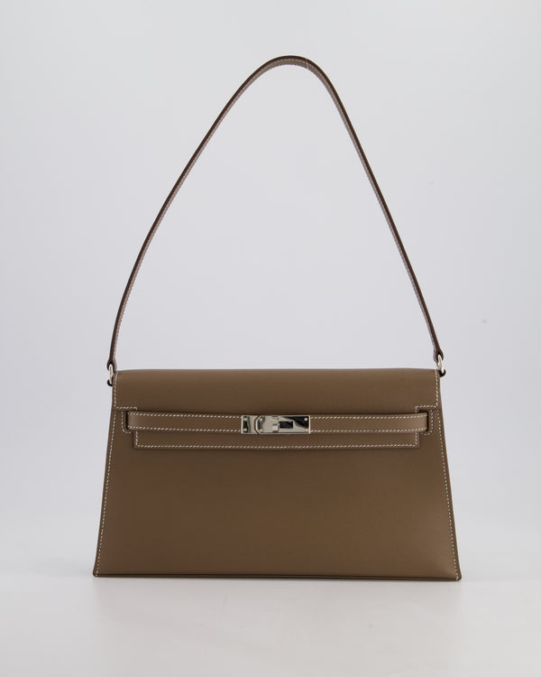 *NEW RELEASE* Hermès Kelly Elan Bag in Etoupe Madame Leather with Palladium Hardware