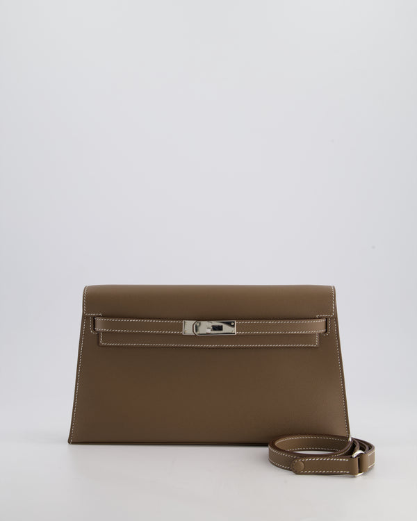 *NEW RELEASE* Hermès Kelly Elan Bag in Etoupe Madame Leather with Palladium Hardware