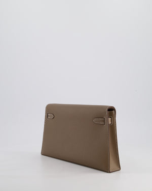 *NEW RELEASE* Hermès Kelly Elan Bag in Etoupe Madame Leather with Palladium Hardware