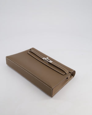 *NEW RELEASE* Hermès Kelly Elan Bag in Etoupe Madame Leather with Palladium Hardware