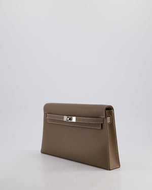 *NEW RELEASE* Hermès Kelly Elan Bag in Etoupe Madame Leather with Palladium Hardware