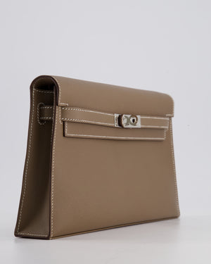 *NEW RELEASE* Hermès Kelly Elan Bag in Etoupe Madame Leather with Palladium Hardware