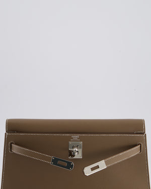 *NEW RELEASE* Hermès Kelly Elan Bag in Etoupe Madame Leather with Palladium Hardware
