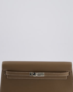 *NEW RELEASE* Hermès Kelly Elan Bag in Etoupe Madame Leather with Palladium Hardware