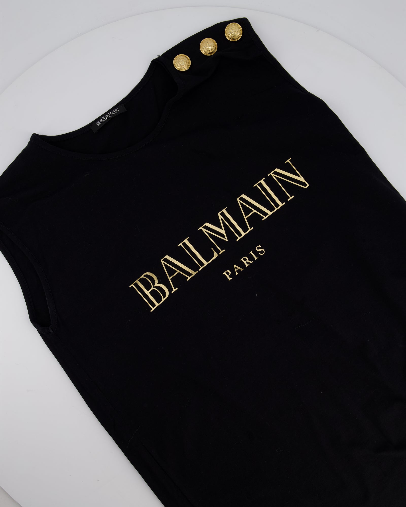 【新品】BALMAIN ロゴプリント タンクトップ　FR38 Balmain Paris tank top - Women | BALMAIN
