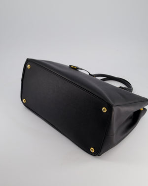 Prada Black Galleria Bag in Saffiano Leather with Gold Hardware RRP £3,700