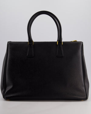 Prada Black Galleria Bag in Saffiano Leather with Gold Hardware RRP £3,700
